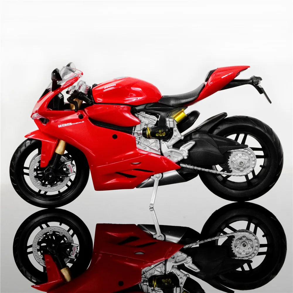 Литой металлический бак DUCATI 1199 масштаб 1:12 гоночный мотоцикл мини модели