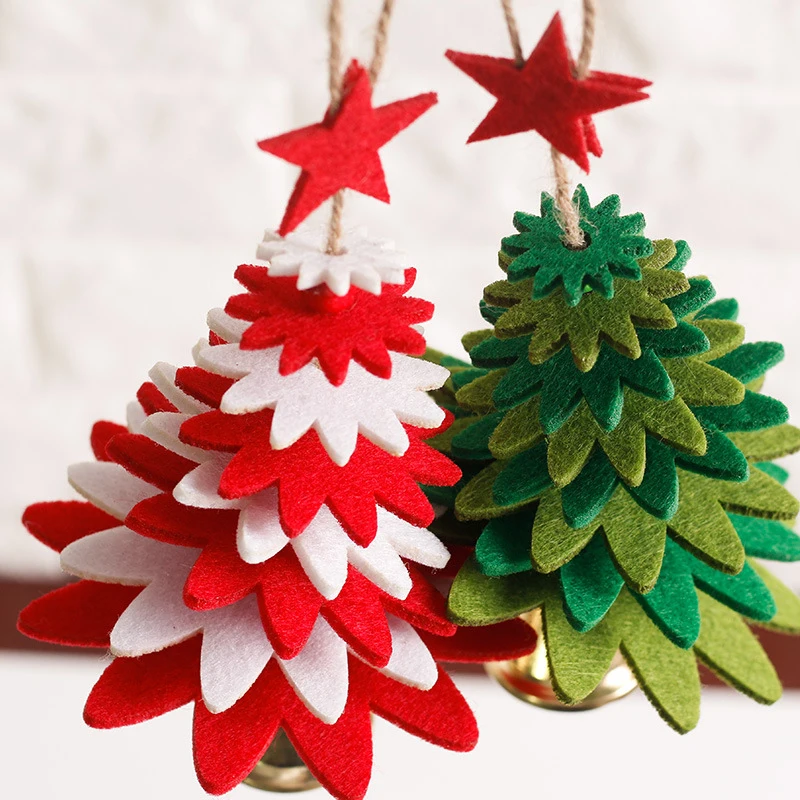 

Christmas decorations Christmas tree pendant accessories non-woven DIY wind chimes Christmas decoration props door pendant sale