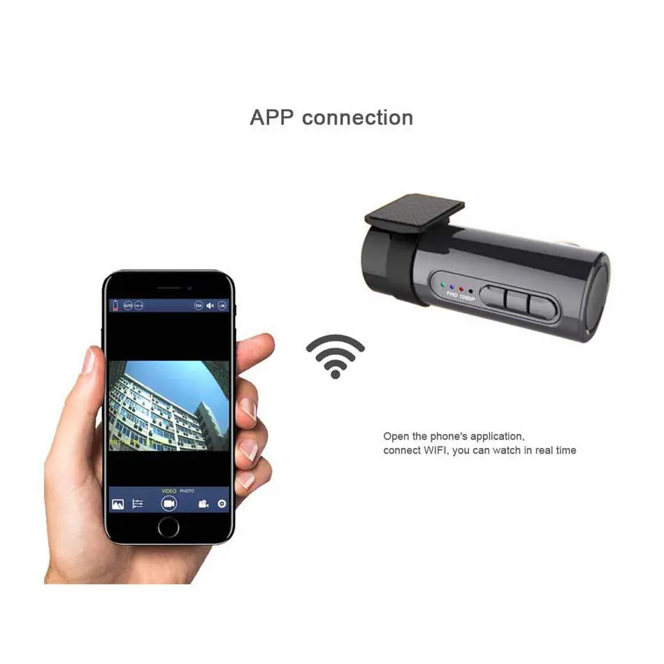 Мини WiFi Автомобильная dvr Камера фронтальная DVR камера Full HD 1080p универсальная Dashcam