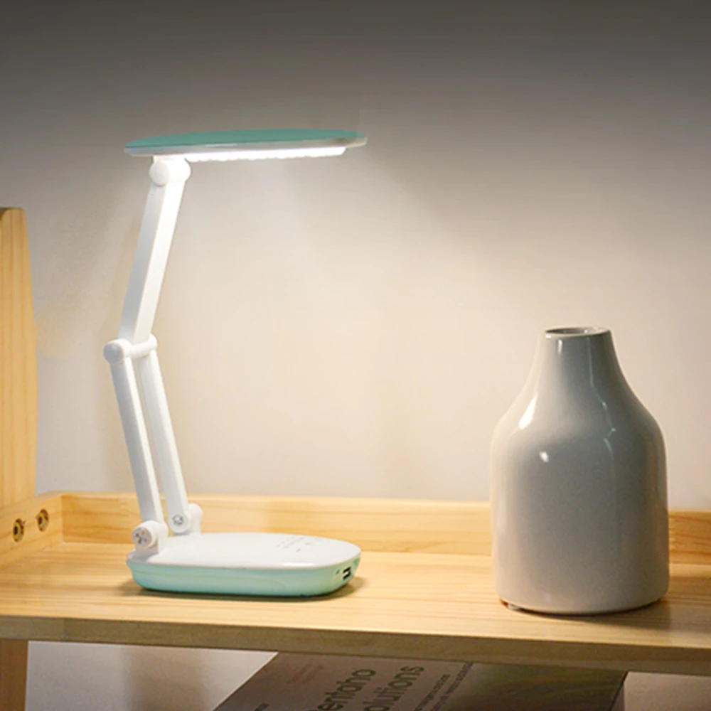 

Dimmable Clover LED Sensor Desk Light Eye-Protection Lamp Flexible Night Lighting Table Lamp With Charging Cable for Study SM103