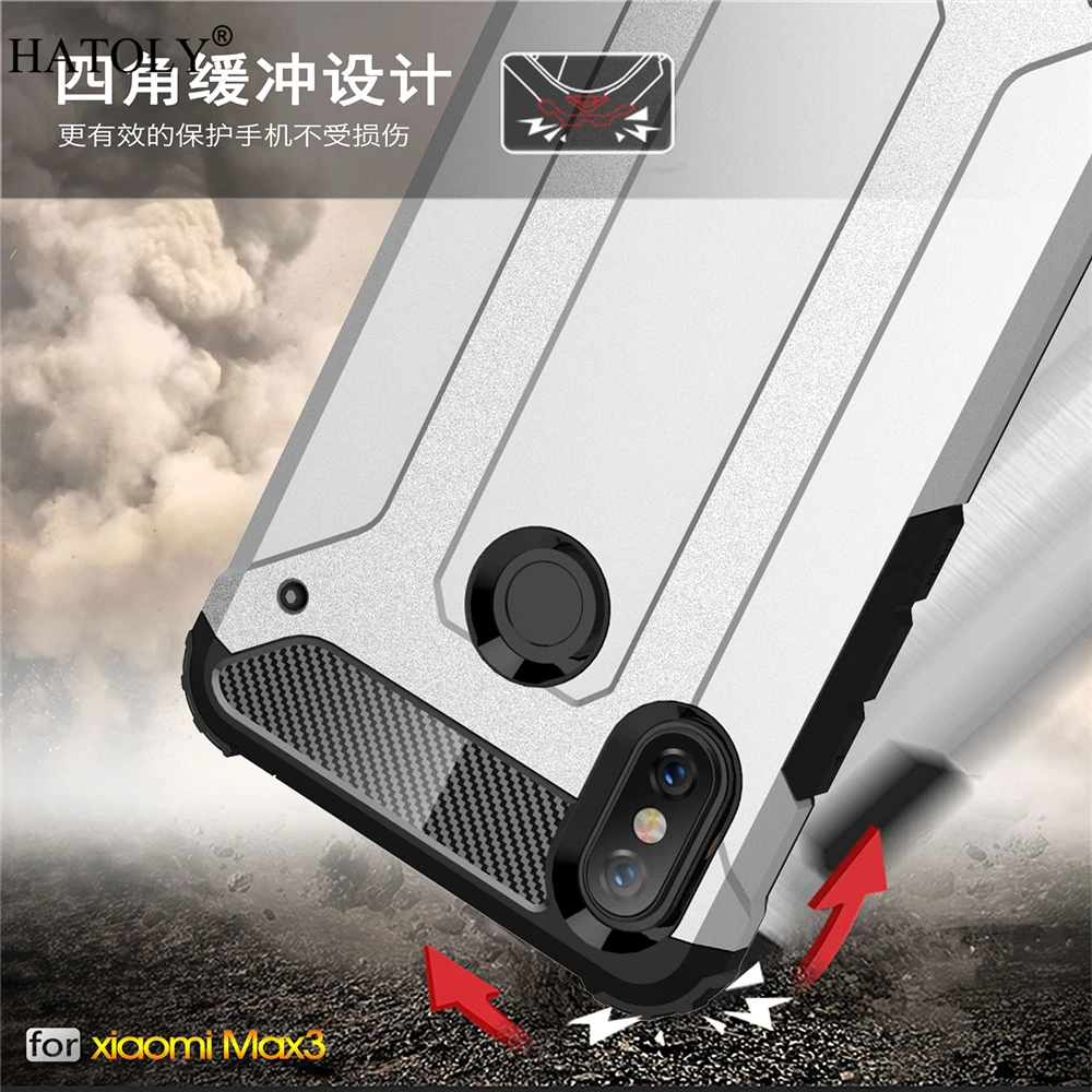 

Cover Xiaomi Mi Max 3 Case Silicone Rubber Armor Shell Protective Hard Phone Case For Xiaomi Mi Max 3 Cover For Xiaomi Max 3