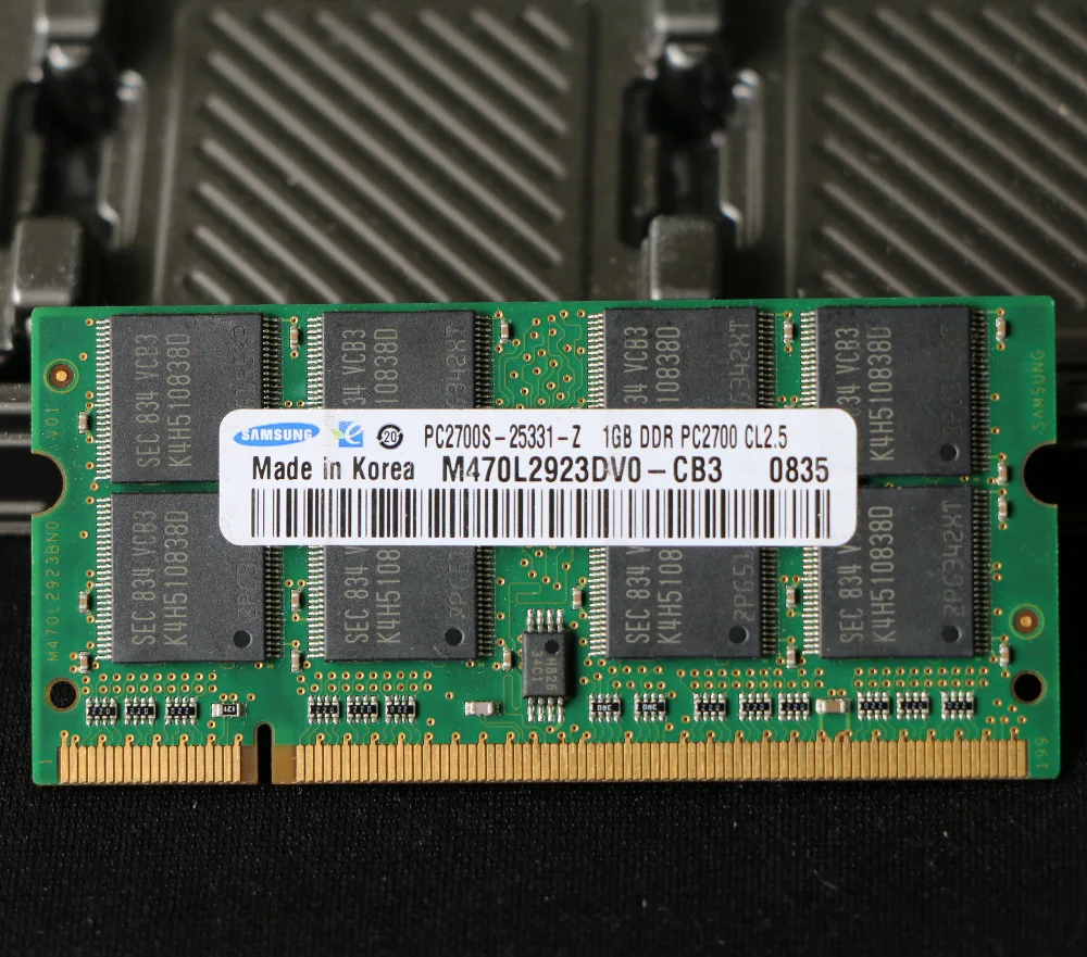 

original samsung DDR DDR1 1GB 2GB 333MHz PC-2700 PC-2700s 1G memory Laptop RAM 200PIN SODIMM 333 for intel for amd pc 2700s 2700