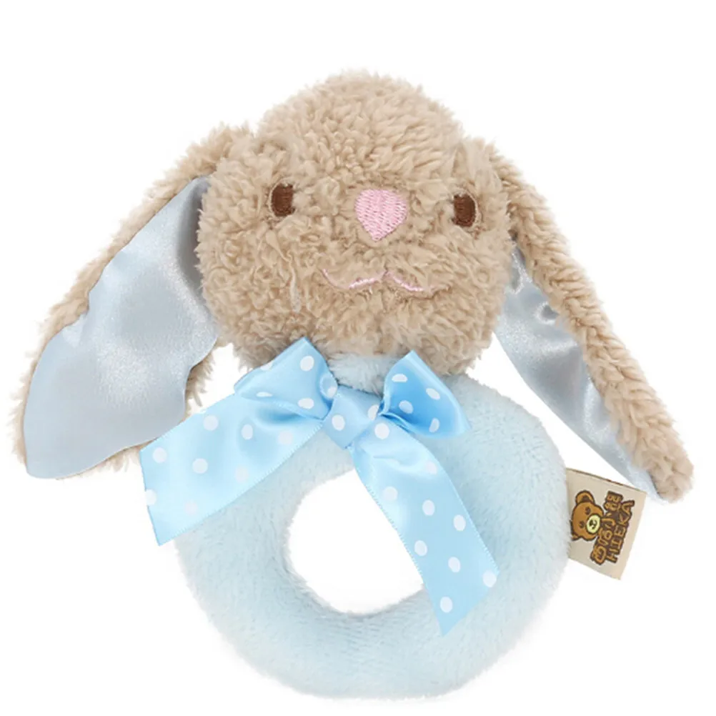Детский мультфильм кролик плюшевая погремушка кольцо колокольчик новорожденная рука захватывает игрушки мягкие мобильные детские
