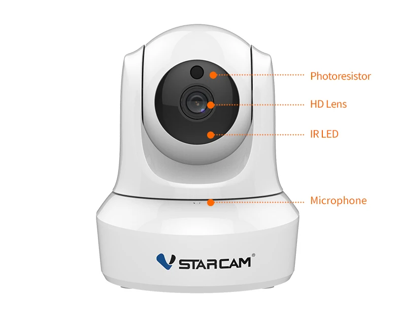 Vstarcam Крытый HD WiFi видеонаблюдение Мониторинг безопасности Беспроводная ip-камера с двухсторонним Аудио ИК ночного видения панорамирование наклона