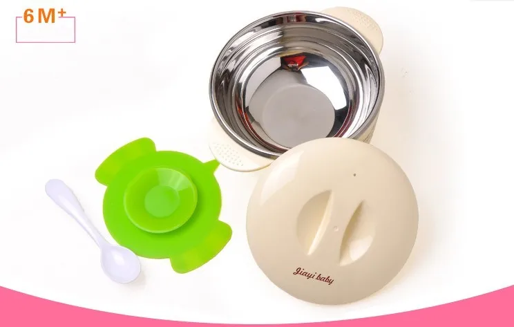 Bacia do Bebê Conjunto de Alimentação Placa de Sucção Livre de Aço Tigelas do Bebê com Tampa Copo Ursos Tigela Bebê Inoxidável Colher Crianças Louça Conjunto Bpa 19 Mamãe e Bebê