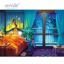 Микеланжело деревянные пазлы снежная ночь Мультфильм Детская развивающая игрушка DIY декоративная настенная живопись подарок домашний декор