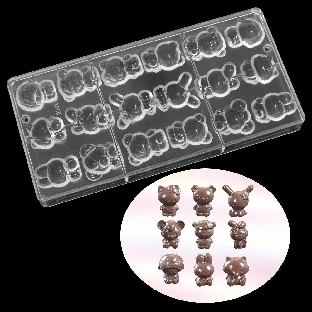 3D маленькие животные шоколадная форма, креативные формы для мыла льда Кондитерские инструменты для выпечки кондитерские изделия кухонные аксессуары
