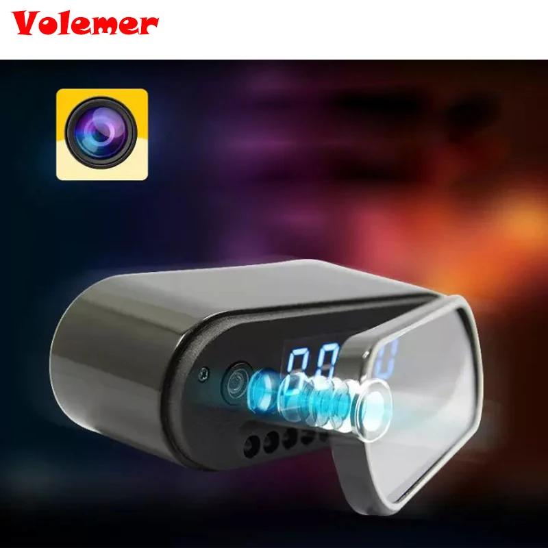 Volemer New Table Clock Camera Alarm Setting HD 1080P Mini Camera DV DVR IR Night Vision Wifi IP Clock Camera Camcorder Wifi Cam Volemer New Table Clock Camera Alarm Setting HD 1080P Mini Camera DV DVR IR Night Vision Wifi IP Clock Camera Camcorder Wifi Cam