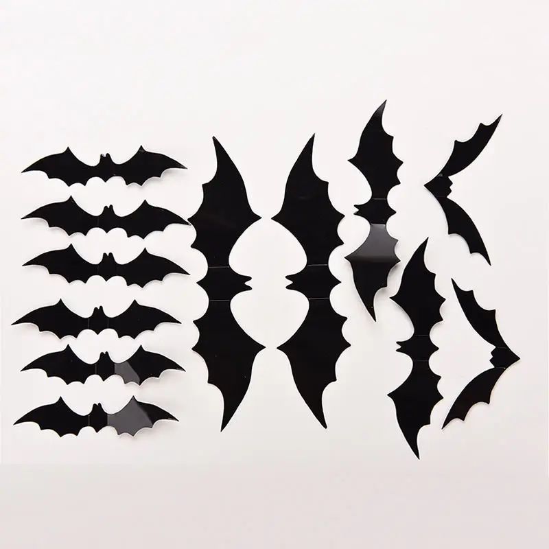 12PCS/lot Cool Little Bat Wall Sticker Removable home decoration art