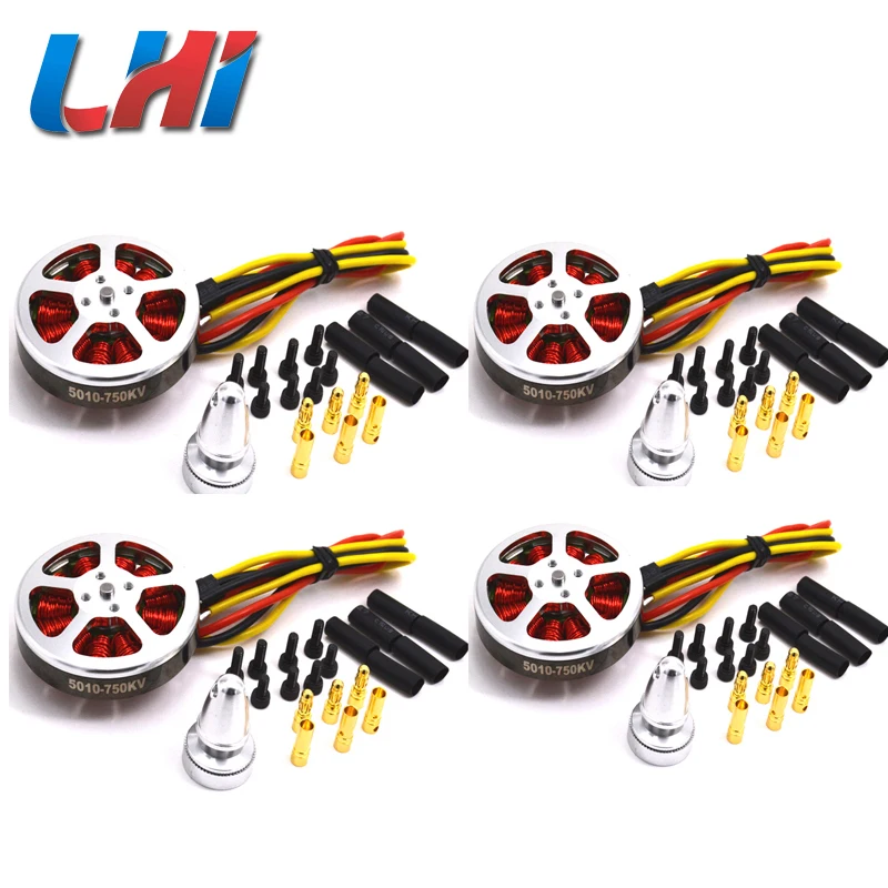RC plane 4 X 5010 750kv High Torque Brushless Motors for Multi Axis Aircraft Quadcopter