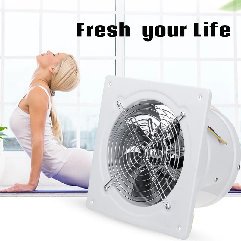 

6 inch metal wall axial flow exhaust fan kitchen fume 150mm ventilation powerful mute fan