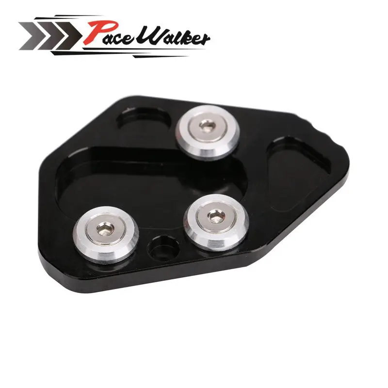 

CNC Kickstand Side Stand Plate Pad Enlarger Extension for BMW F800R 09-14 R1200S 06-08 HP2 Sport 08-10