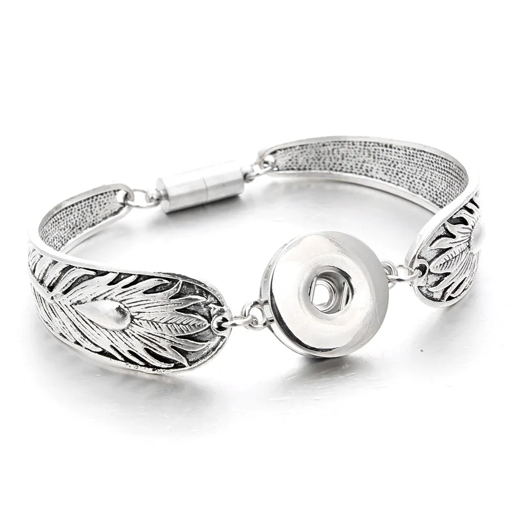 Новая Черная Магнитная кнопка для ювелирных украшений браслет подходит 18 мм кнопки ювелирные изделия металлическая Серебряная Кнопка кнопочный браслет для женщин - Окраска металла: 9