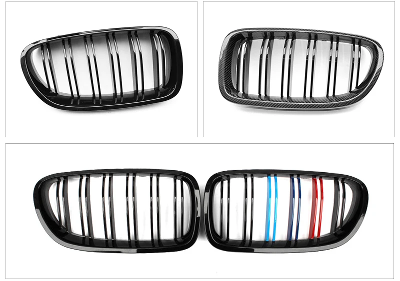 F10 M5 двойная планка переднего бампера Решетка почечная сетка для BMW F10 F11 5 серии 2010