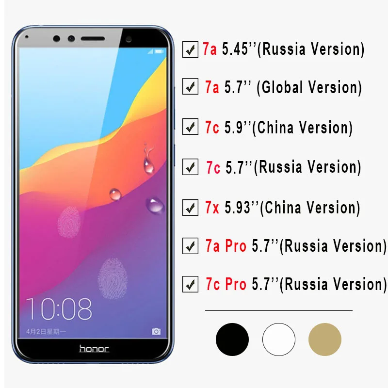 Защитное стекло для huawei honor 7a a7 pro 7x 7c x7 c7 7apro 7 a c x защитная пленка из закаленного стекла honer hono tremp