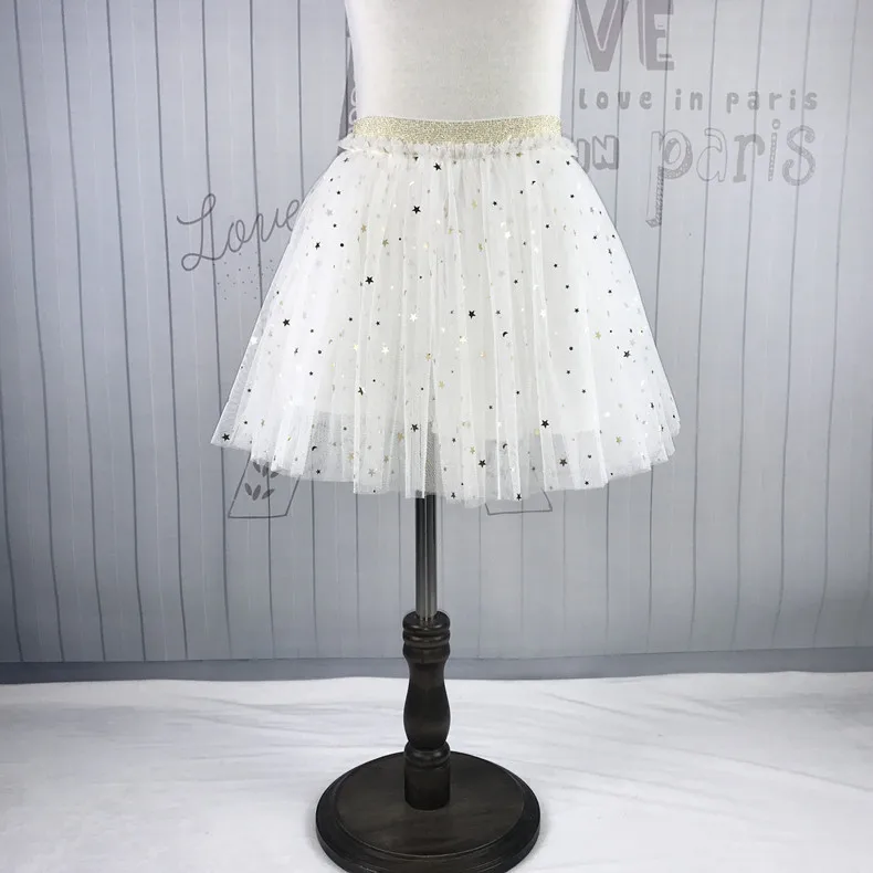Популярная детская юбка пачка для маленьких девочек кружевная мини-юбка для девочек Блестящие Детские Белые Бальные юбки кружевные юбки принцессы
