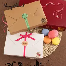 MagiDeal 20 штук коричневая белая крафт подарочная выпечка коробки