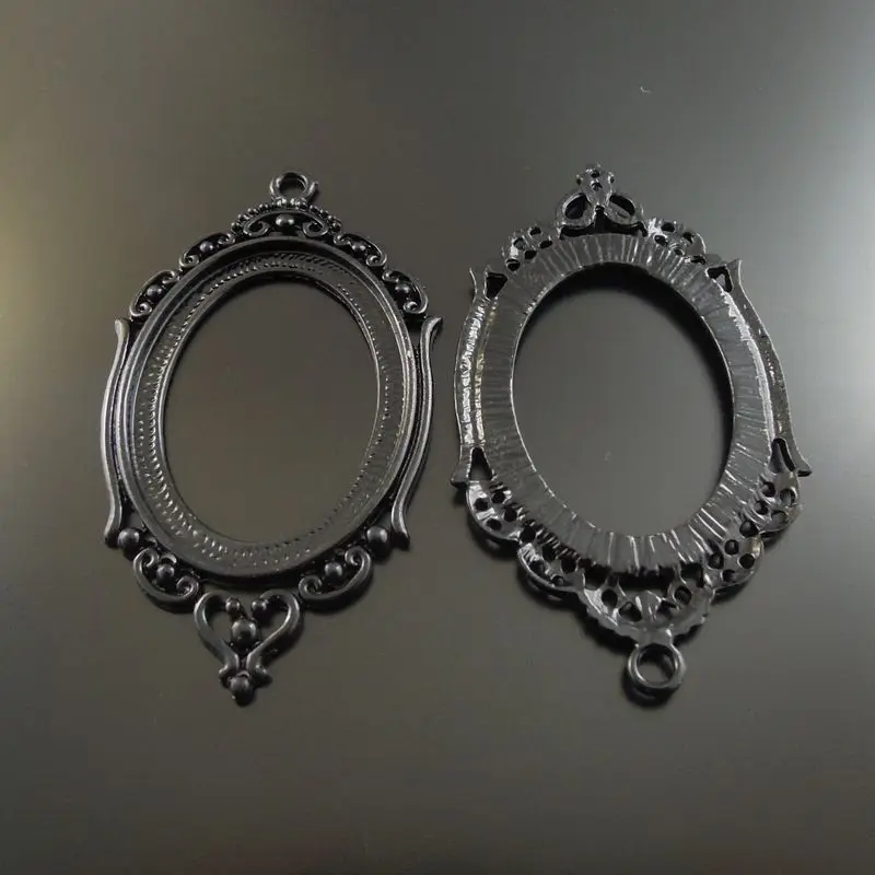6 шт./упак. Jewelry Интимные аксессуары черный полые сплава Камея Установка кабошон