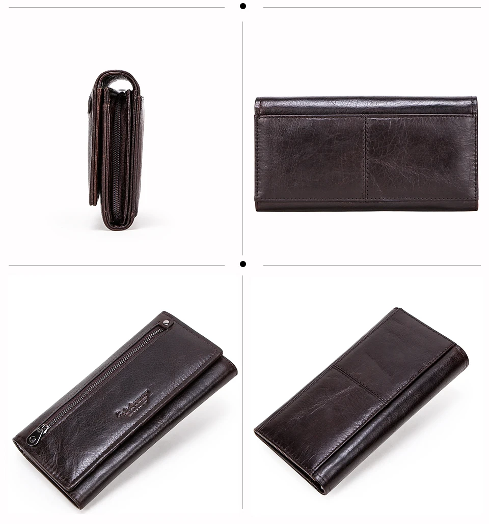 CONTACT'S Мужской кошелек из натуральной кожи с застежкой молния с отделениями для денег с карманом для мобильного телефона карман на молнии для мужчин