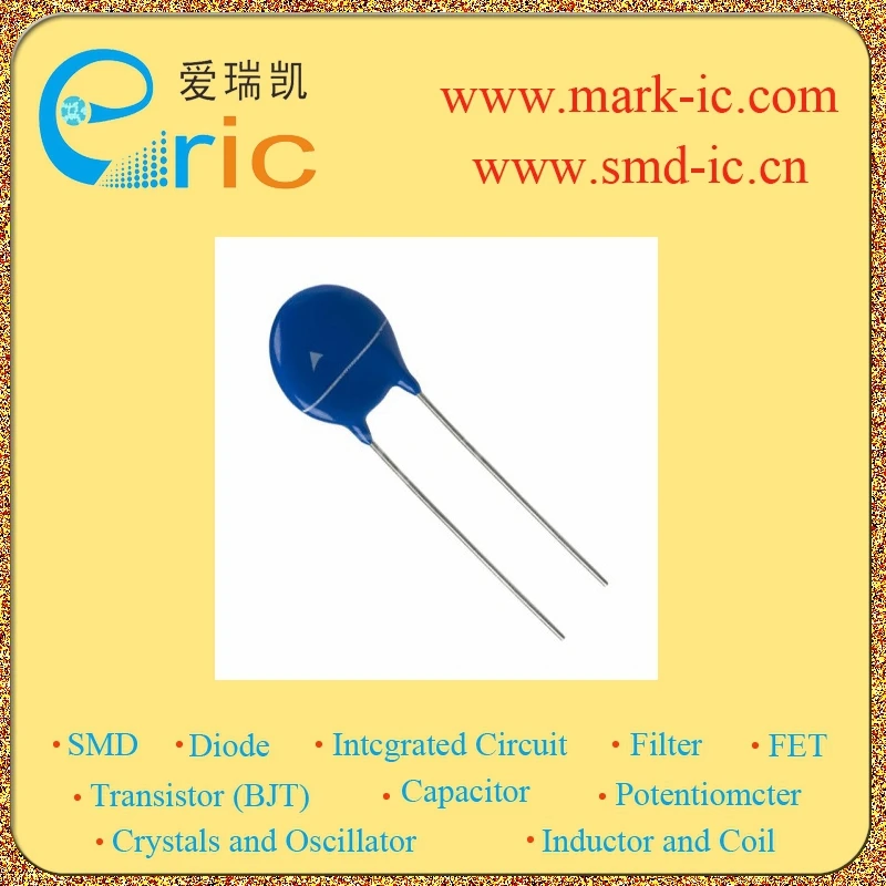 10pcs Original 14D561K Varistor/MOV 14D 561 560 Ohm Marking 14D561K ID405618shipping details