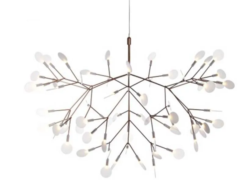 

LED flysnow flake hanging lamp modern style black/silver/gold color DIA50/72/98CM for bedroom coffee shop living room