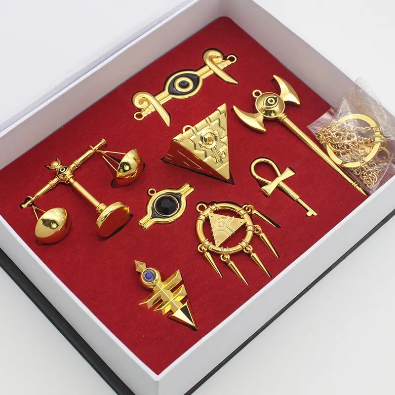 Ю-Ги-ой! Ожерелье Миллениум сокровища Кулон Коллекция набор с изображением юги Муто золотые товары для косплея Императорский ключ Yu-Gi-Oh! Книги об оружии