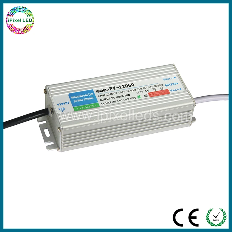 IP67 250 Вт одиночный выходной источник питания постоянного тока 12В 24В светодиодный