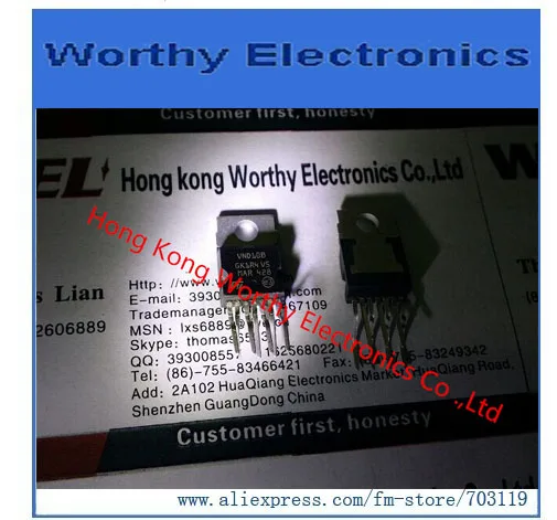 

Free shipping 10PCS/LOT VND10B IC SSR HISIDE 2CH PENTAWATT VERT