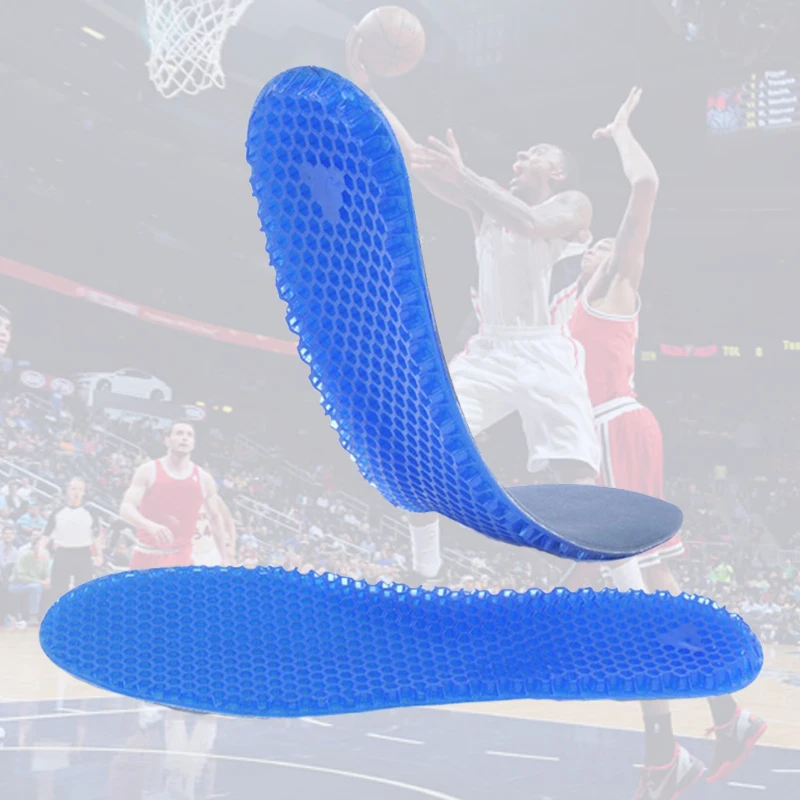 

Soft silicone gel sports running insole breathable honeycomb shock absorption shoe pad comfortable insoles for shoes anti slip