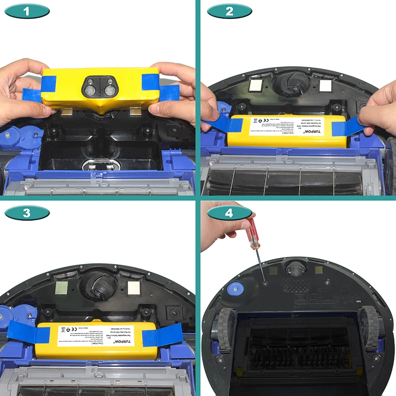 Batería para iRobot Roomba serie 500, 600, 700, 800, 900, R3 y Scooba 450  de 14,4V 4000mAh