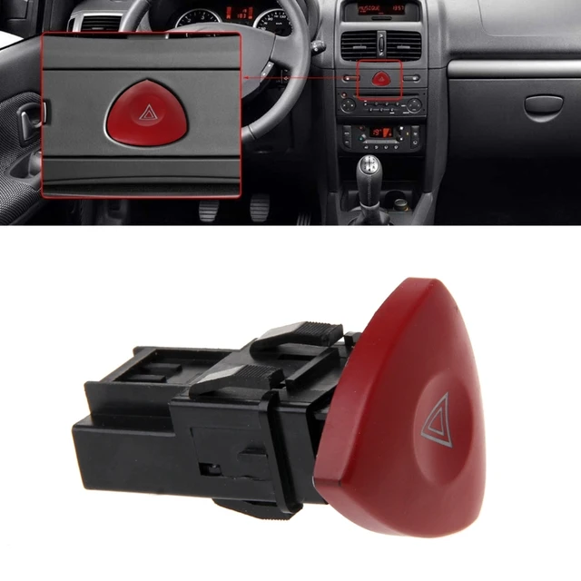 #N//V Interruptor de luz de advertencia de emergencia para intermitentes de peligro para Renault Laguna Master Trafic II Vauxhall 01-14