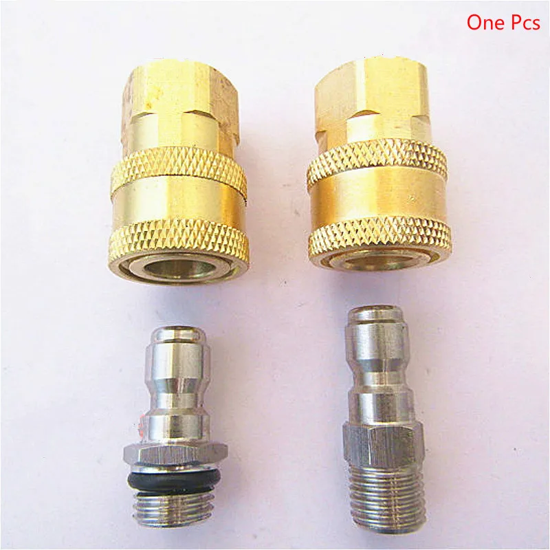 

1/4" Thread High Pressure Water Gun Connector Hose Quick Adapter Pipe Joint Hose Coupling Garden Irrigation Watering Fittings