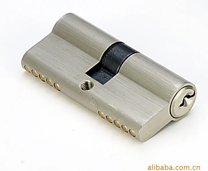 

[Priced at direct] copper cylinder lock parts supply 70mm double open Nickel Brushed copper cylinder