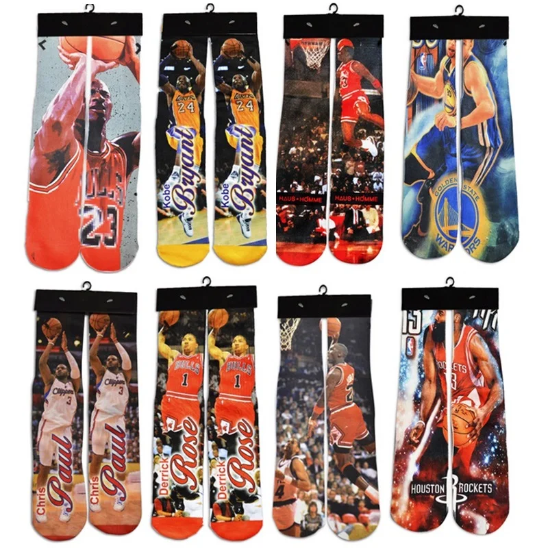 

3d Casual Funny Socks Athletes Star Basket Athlete Printed Women/Men Harajuku Cotton Ankle Socks Autumn Spring Warm Socks