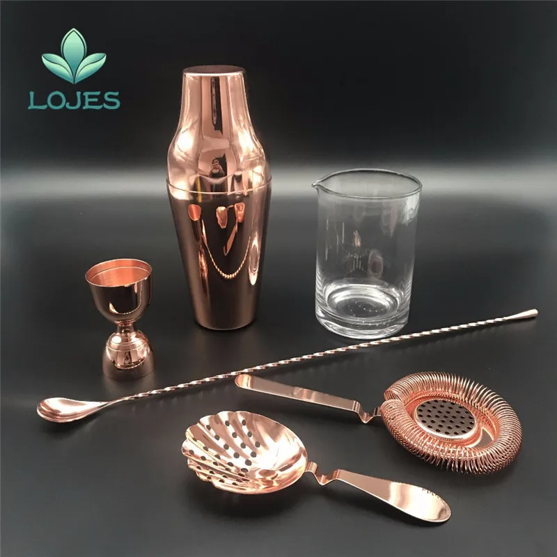 

6Pcs 600ml Stainless Steel Cocktail Shaker Bar Set Wine Martini Drink Mixer Bar/Party Tool Bartender Gifts For Party Bar Tool
