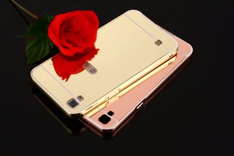 Модные Роскошные зеркальные Чехлы цвета розового золота для LG X Screen K500N Cam K580