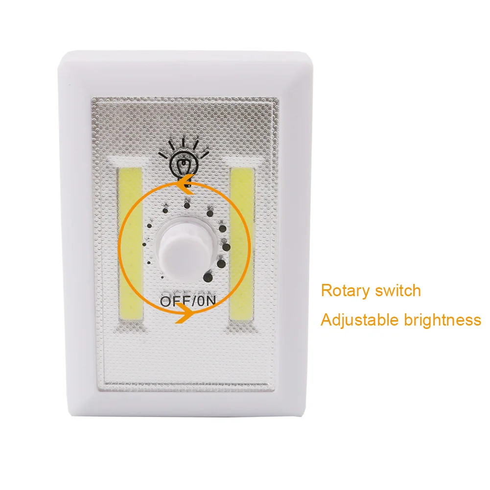 

LED Night Light with Magnet Ultra Bright Mini 2*COB LED Wireless Night Lamp Wall Light with Rotary Switch Indoor Lighting