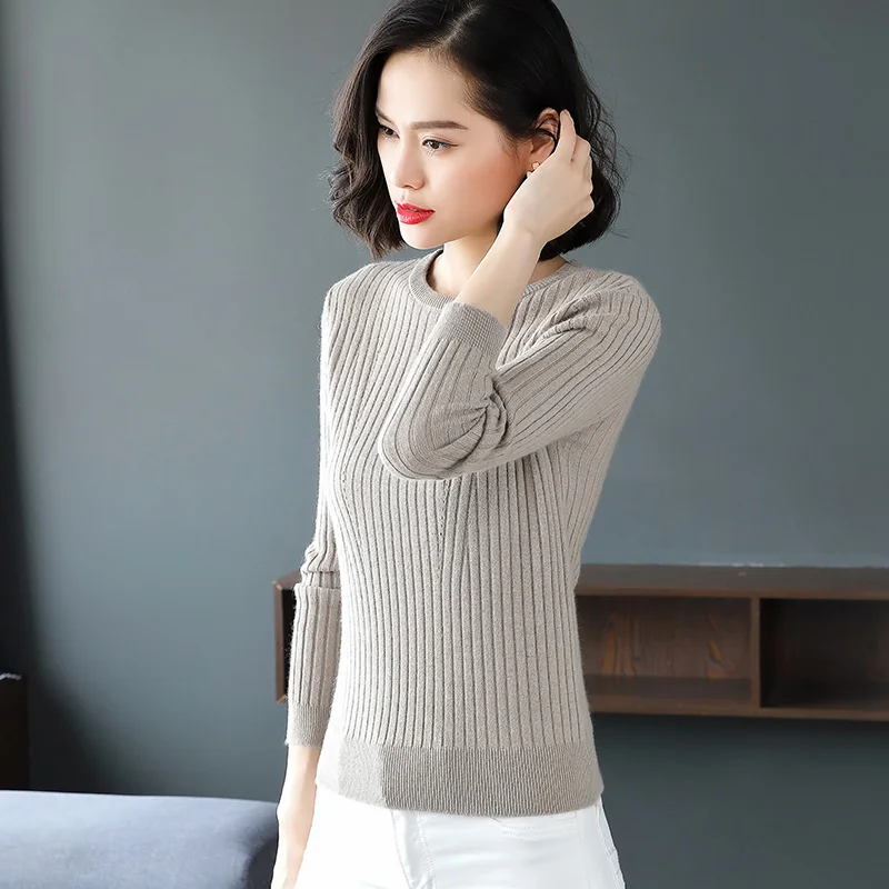 Autumn and winter new pullover women's long-sleeved casual round neck sweater | Водолазки