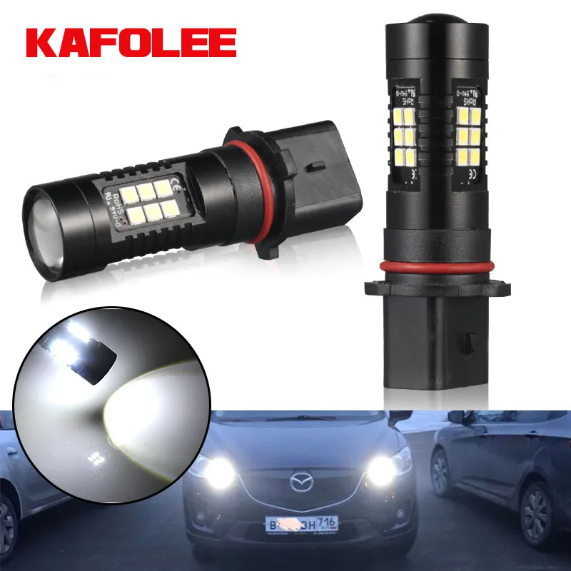 KAFOLEE 2x P13W Bulb SAMSUNG PSX26W SP13W SH24W 15W LED Fog Daytime Running Light For Skoda Yeti