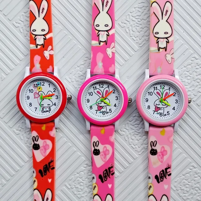 2018 Nuovi Bambini Di Modo Della Vigilanza Piccolo Coniglio Bianco Orologi Capre 2018 Nuovi Bambini Di Modo Della Vigilanza Piccolo Coniglio Bianco Orologi Capre