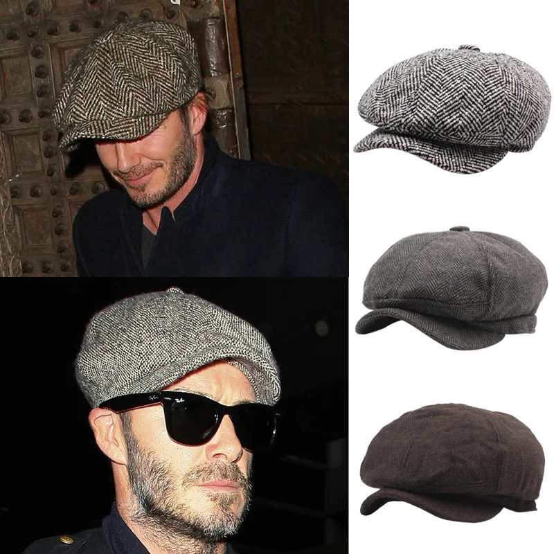 

2019 Men British Style Octagonal Hats Winter Hat Gatsby Cap Ivy Hat Golf Driving Autumn Women Flat Cabbie Newsboy Caps