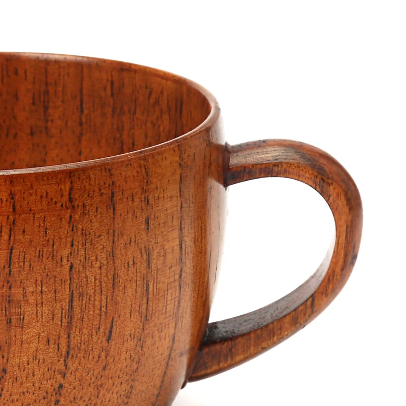 200ml Classic Wooden Tea Cup Coffee Mug Natural Jujube Wood Mug With Handgrip MilkWaterJuice Cup for Kids Home Bar Drinkware (5)