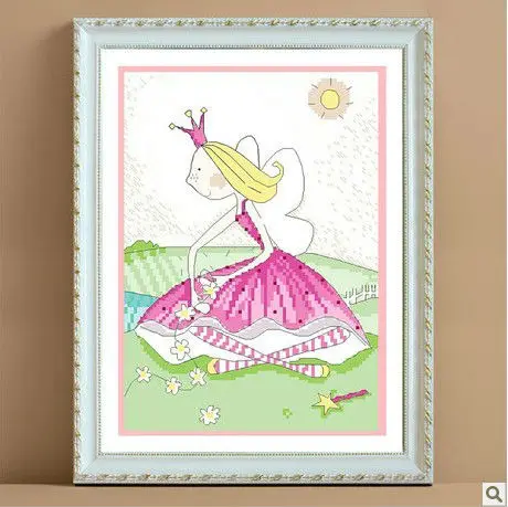 

Embroidery Package High Quality Cross Stitch Kits Princess Fresh Flower Factory Direct Sell