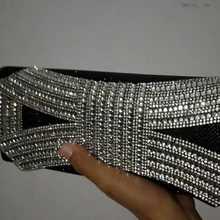 Для женщин горный хрусталь вечерние сумки сцепления лук блеск кристалл Ежедневные клатчи дамы цепи Курьерские сумки невесты свадебное платье вечерние сумки