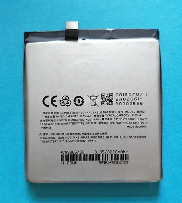 

AZK 3100mAh BA02 High Quality Battery For Meizu Meizy Meilan U10 A680Q BU10 smart phone battery 3000mah
