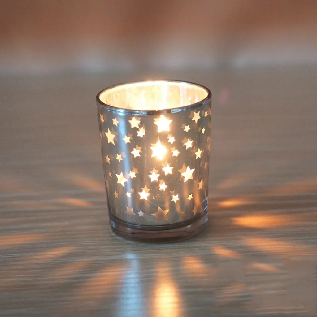 HSU Mercury glass Votive Tealight подсвечники для свадеб Хрустальный подсвечник для вечеринок и свечи для домашнего декора стенд