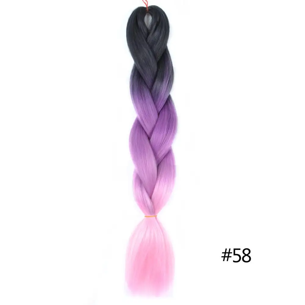 Chorliss, 24 дюйма, огромные косички, синтетические волосы на крючках для наращивания, Омбре, косички на крючках, косички, Радужный, розовый, серый цвет, 100 г - Цвет: P2/613