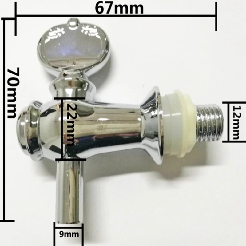 1 шт. ABS хромированная отделка напиток на деревянной бочке стеклянный кран для бутылки миниатюрный кран водопроводные краны 12 мм