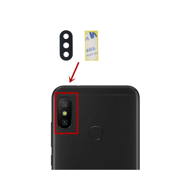 2 шт. для Xiao mi Red mi 6 Pro/mi A2 Lite задняя камера со стеклянным объективом Основная камера стеклянная линза запасная Запасная часть