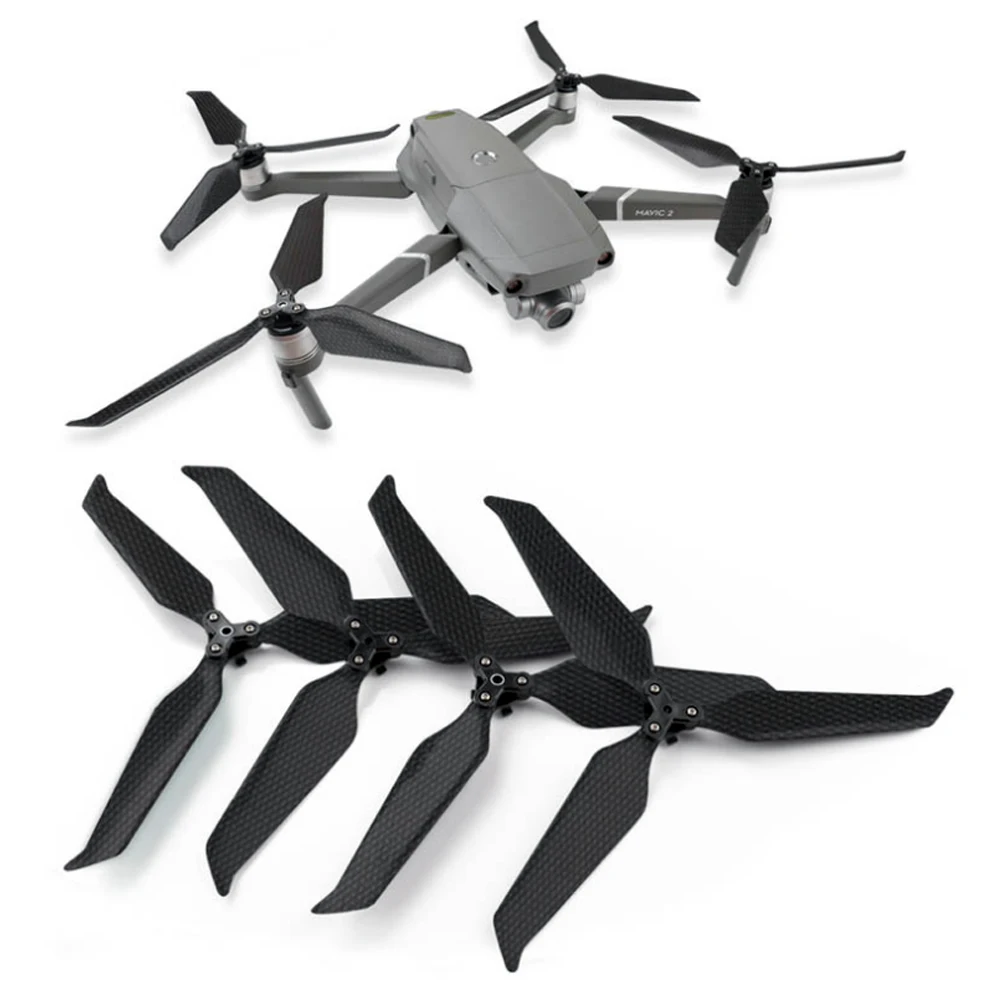 

Full Carbon fiber Trefoil propeller for MAVIC 2pro/zoom Quick Release Folding 8743 Noise Reduction Carbon Paddle DJI Accessories